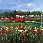 Red Flower Field by Hulsey